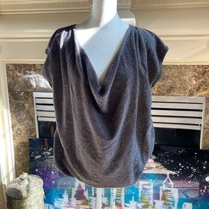 Michael Kors Metallic Drop Neck Top